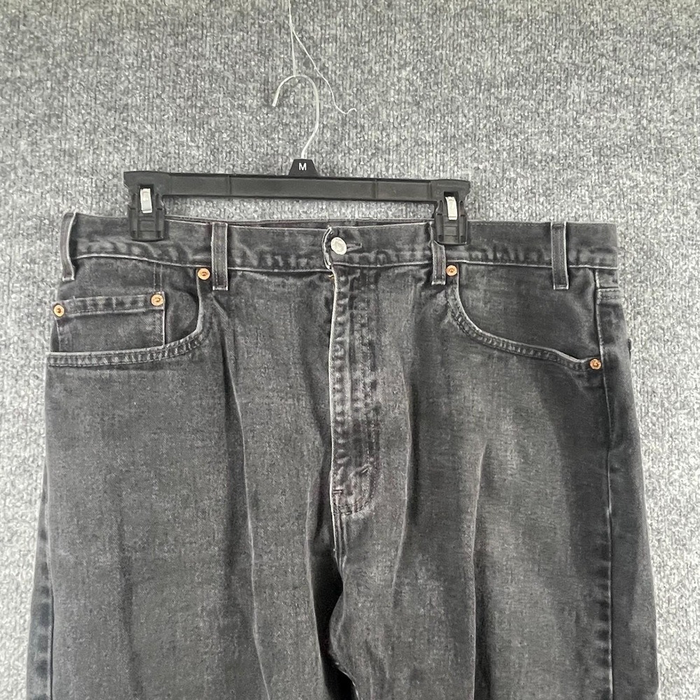 VTG Levis Jeans Mens 40x30 Actual 38x30 Black Regular Fit Red Tab Straight Leg - Picture 7 of 16